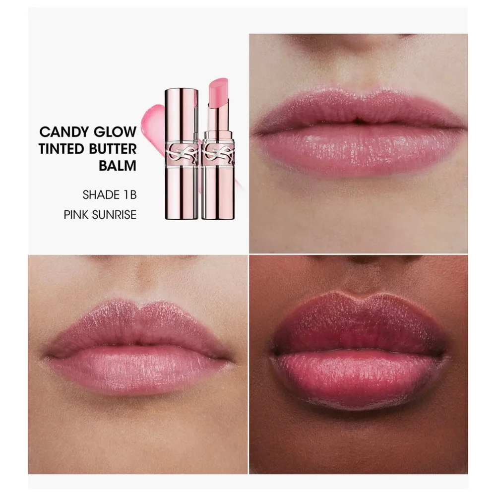 YSL Candy Glow Tinted Butter Balm - 1B Pink Sunrise - 1.3 g